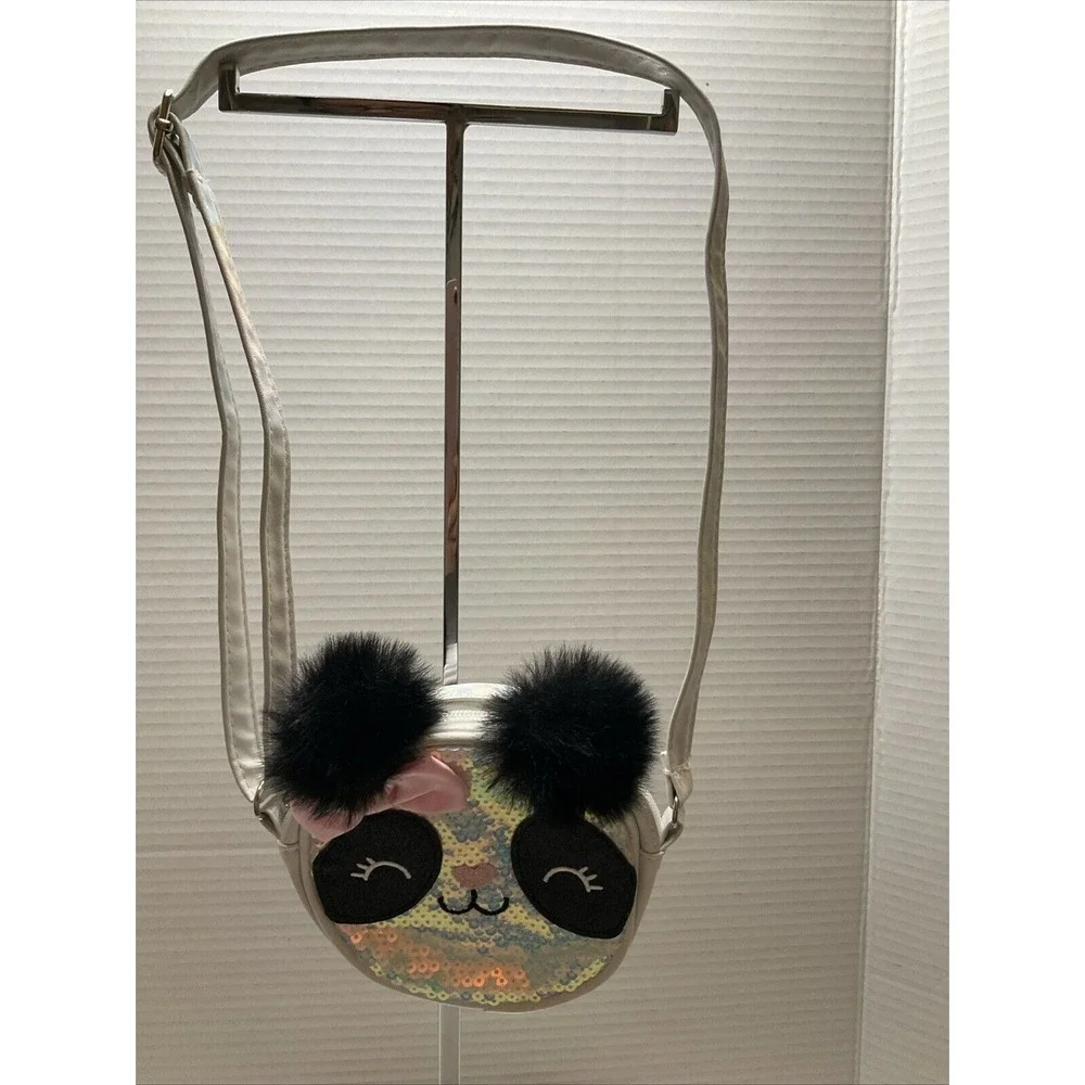 Claire's Club Glitter Panda‎ Crossbody Bag-NWOT
